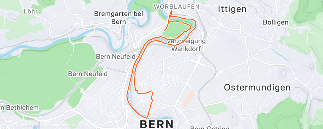 Map of the activity, Christmas Longrun