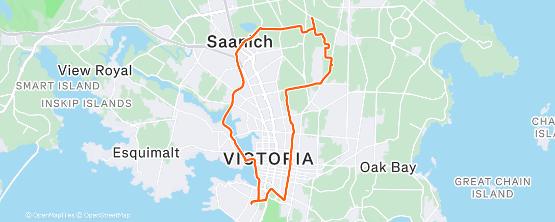 Map of the activity, Soggy Santa ride