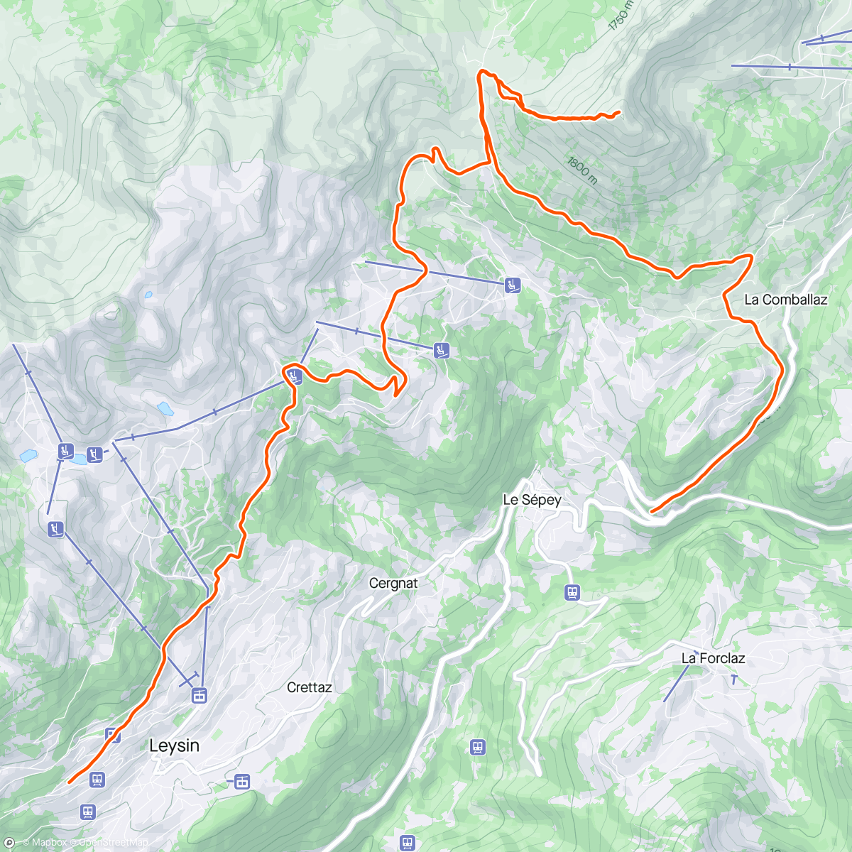 Map of the activity, Mont d’Or with David