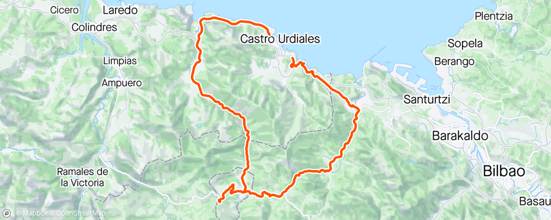 Map of the activity, Saltacaballo - El Haya - Escrita