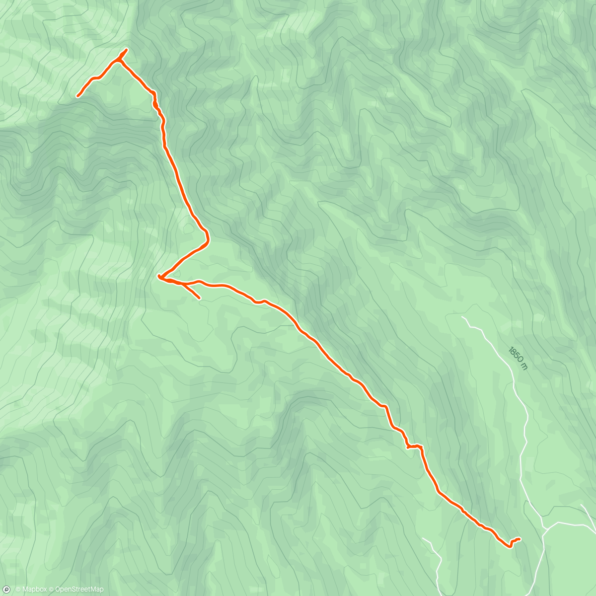 Map of the activity, Mount Moroto up + camping