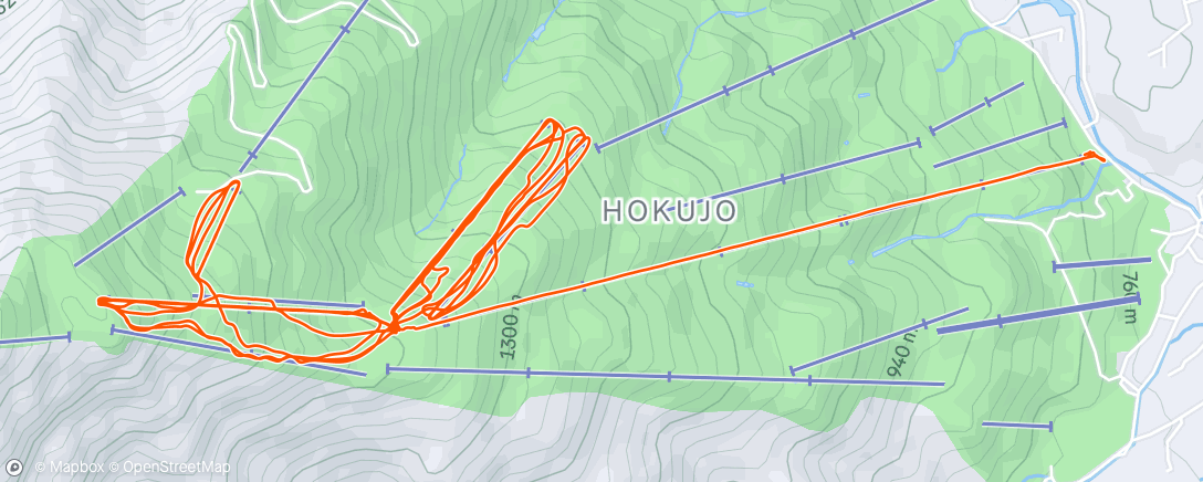 Map of the activity, 1/2 Day Powder Day @ Happo