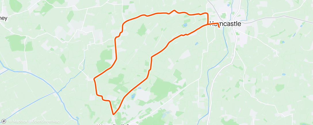 Map of the activity, Wonger training ride