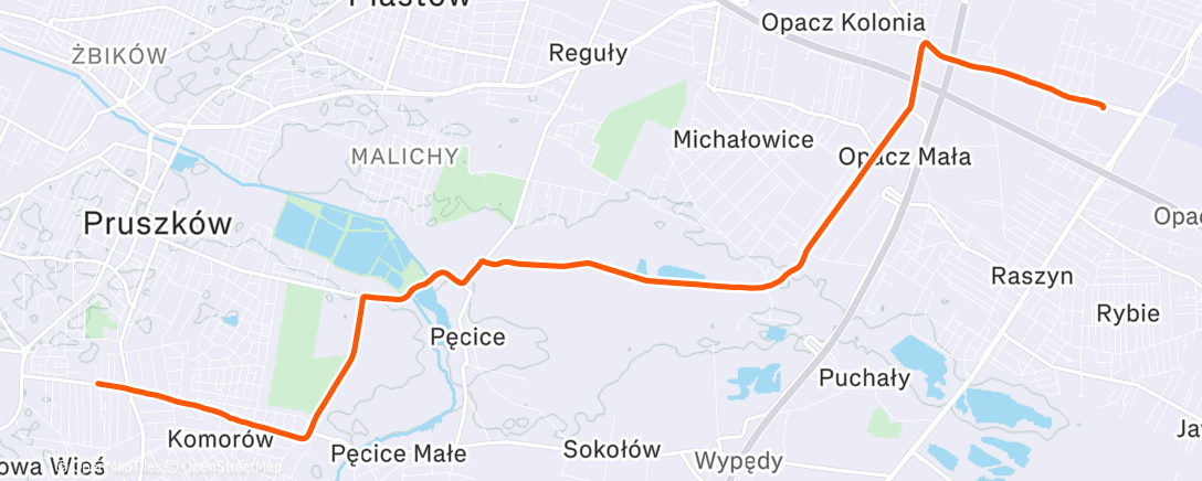 Map of the activity, Afternoon Ride