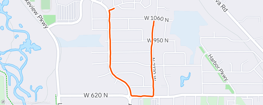 Map of the activity, Evening Walk