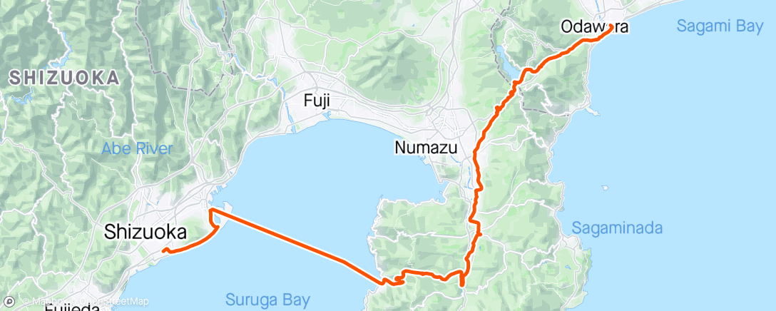 Mapa da atividade, 朝 サイクリング