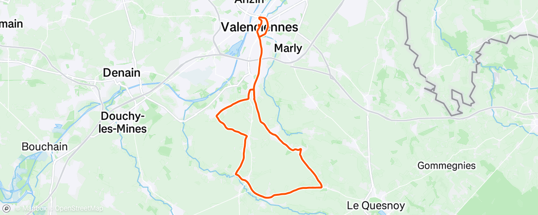 Map of the activity, Lunch Ride