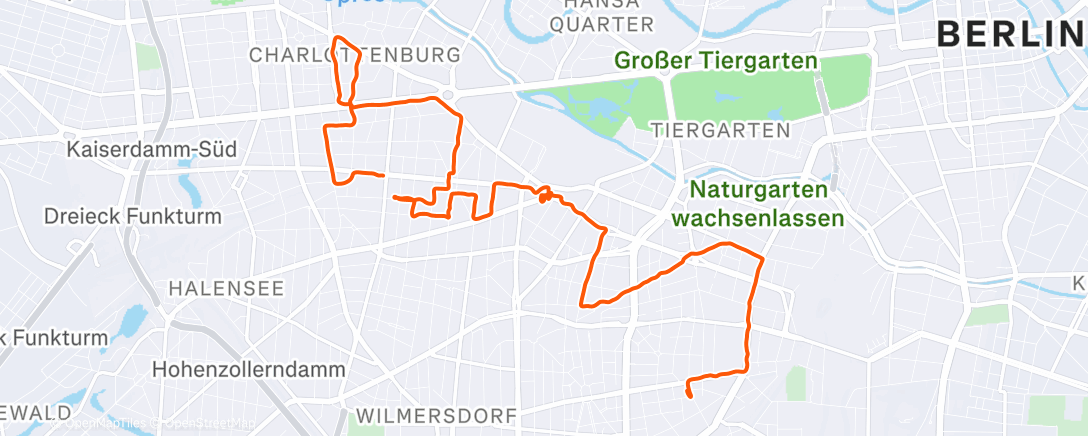 Map of the activity, Lunch Walk