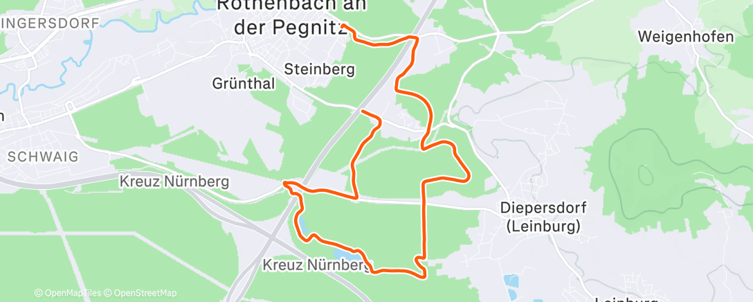 Карта физической активности (Lauf am Morgen)