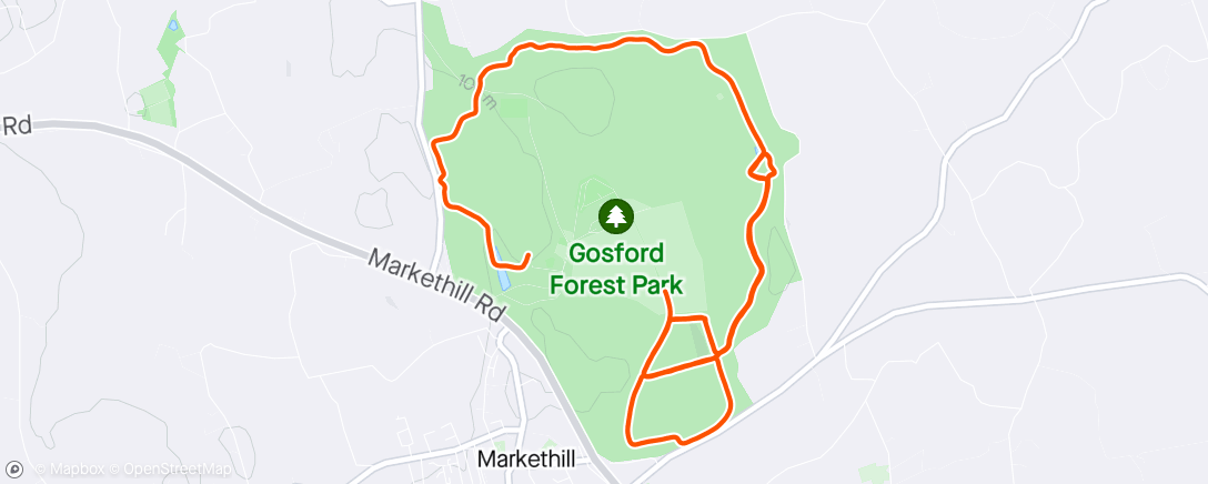 Map of the activity, Gosford Hill Hunting.
