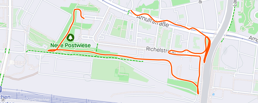 Map of the activity, ‘Hill’ Repeats