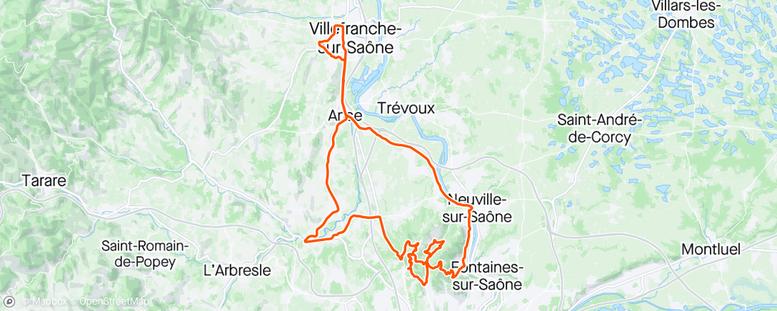 アクティビティ「Autour du Mont Verdun」の地図