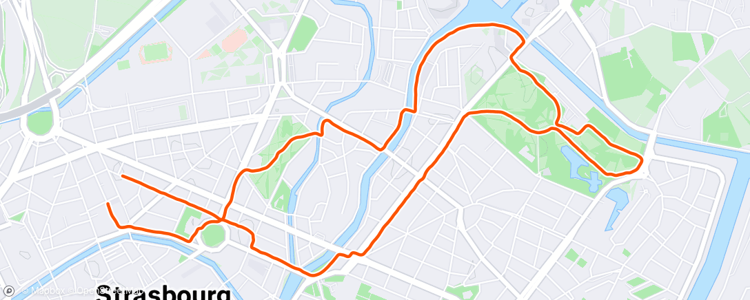 Map of the activity, Afternoon Run