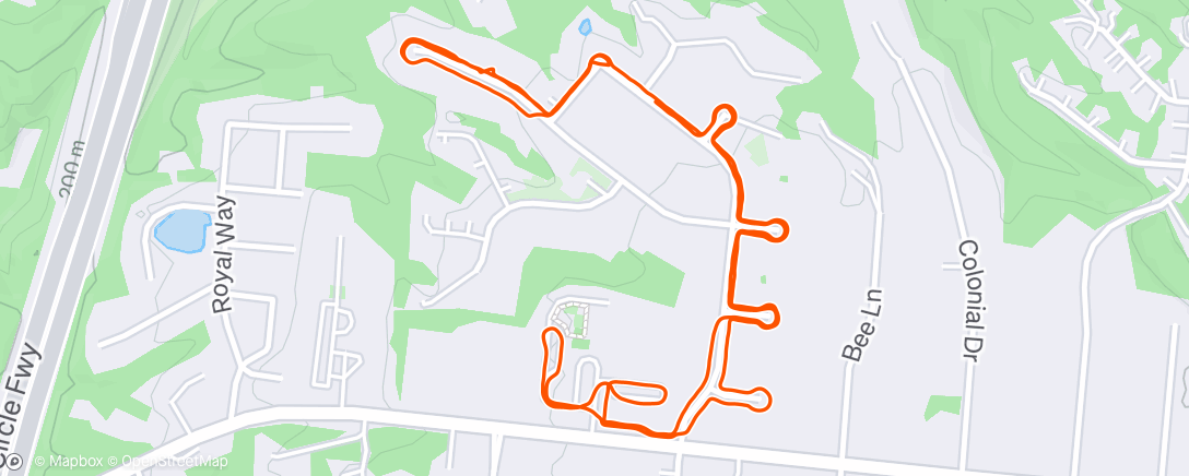 Map of the activity, Evening Walk