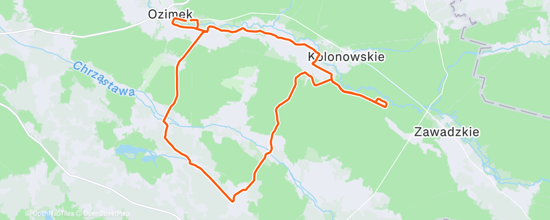 Map of the activity, Lunch Ride