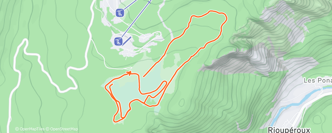 Map of the activity, Afternoon Nordic Ski