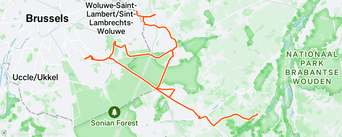Map of the activity, Morning Ride