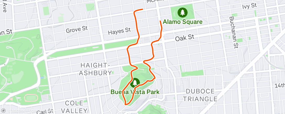 Map of the activity, Morning Run