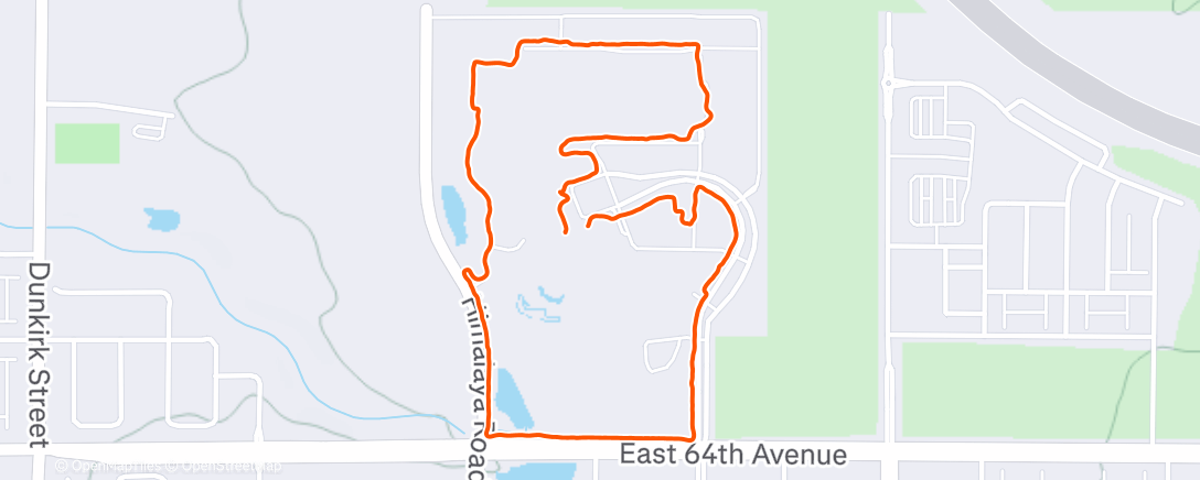 Map of the activity, Evening Walk