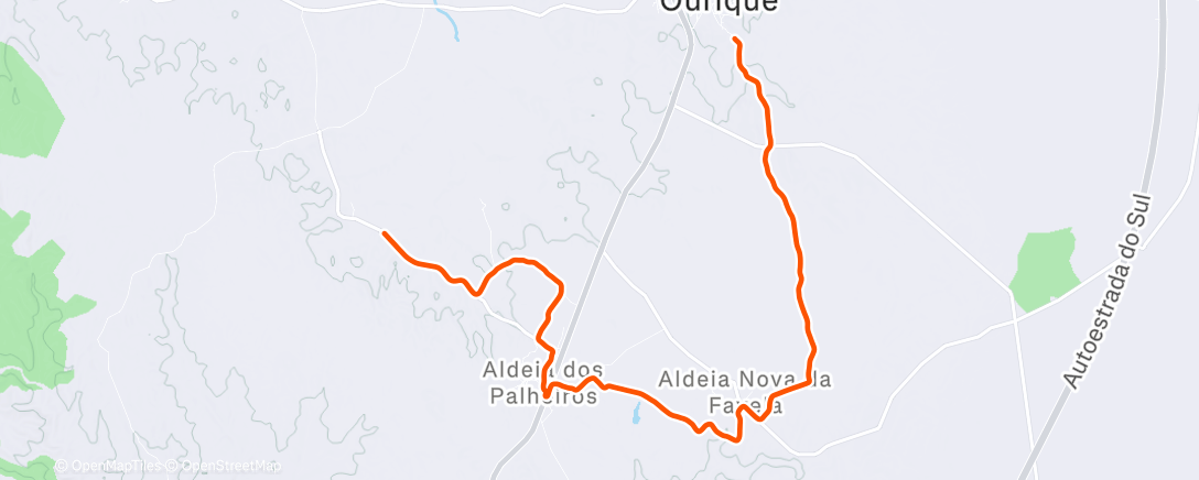 Map of the activity, Afternoon Ride