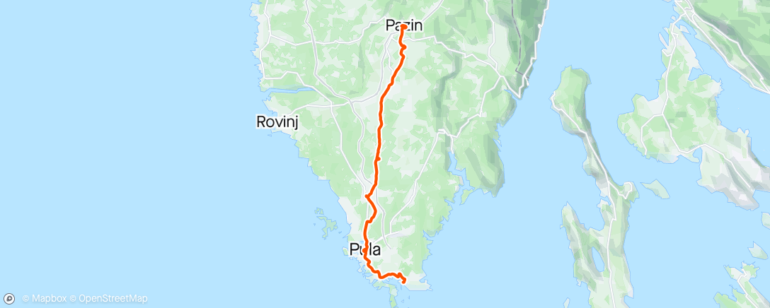 Mapa da atividade, Istria sui Pedali - Da Meduline a Pisino
