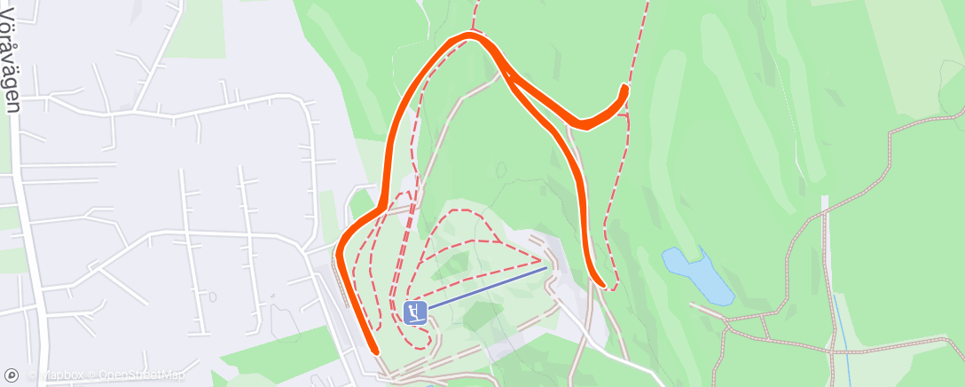 Map of the activity, Lunch Nordic Ski