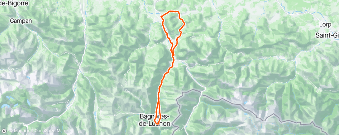 Map of the activity, St Pe d’Adet and Barbizan loop