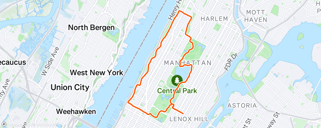Map of the activity, Morning Run