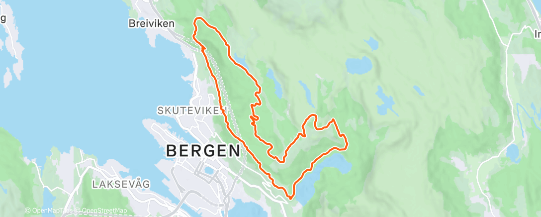 Map of the activity, Lunch Trail Run