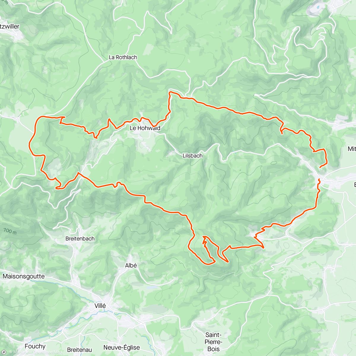 Mapa da atividade, Tour de la vallée de l'Andlau 🌞⛄️