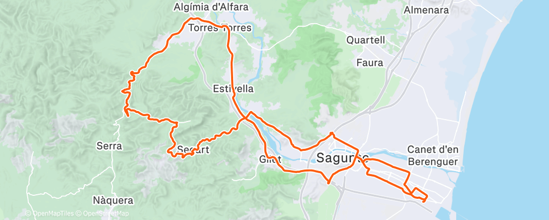 Map of the activity, Morning Ride