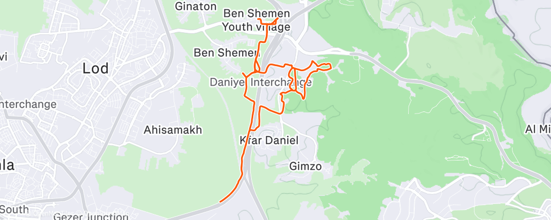 Map of the activity, Afternoon Ride