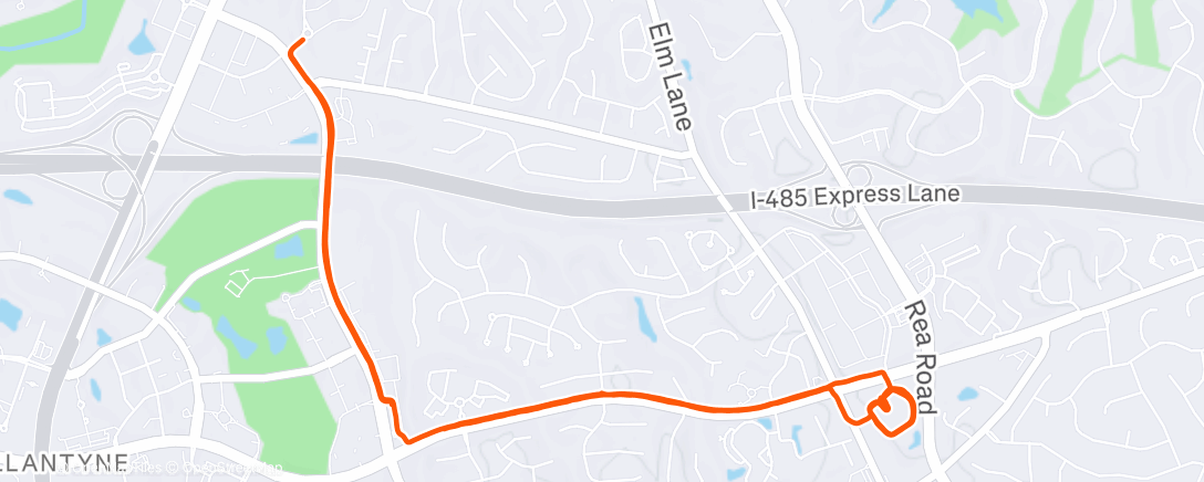 Map of the activity, Morning Run