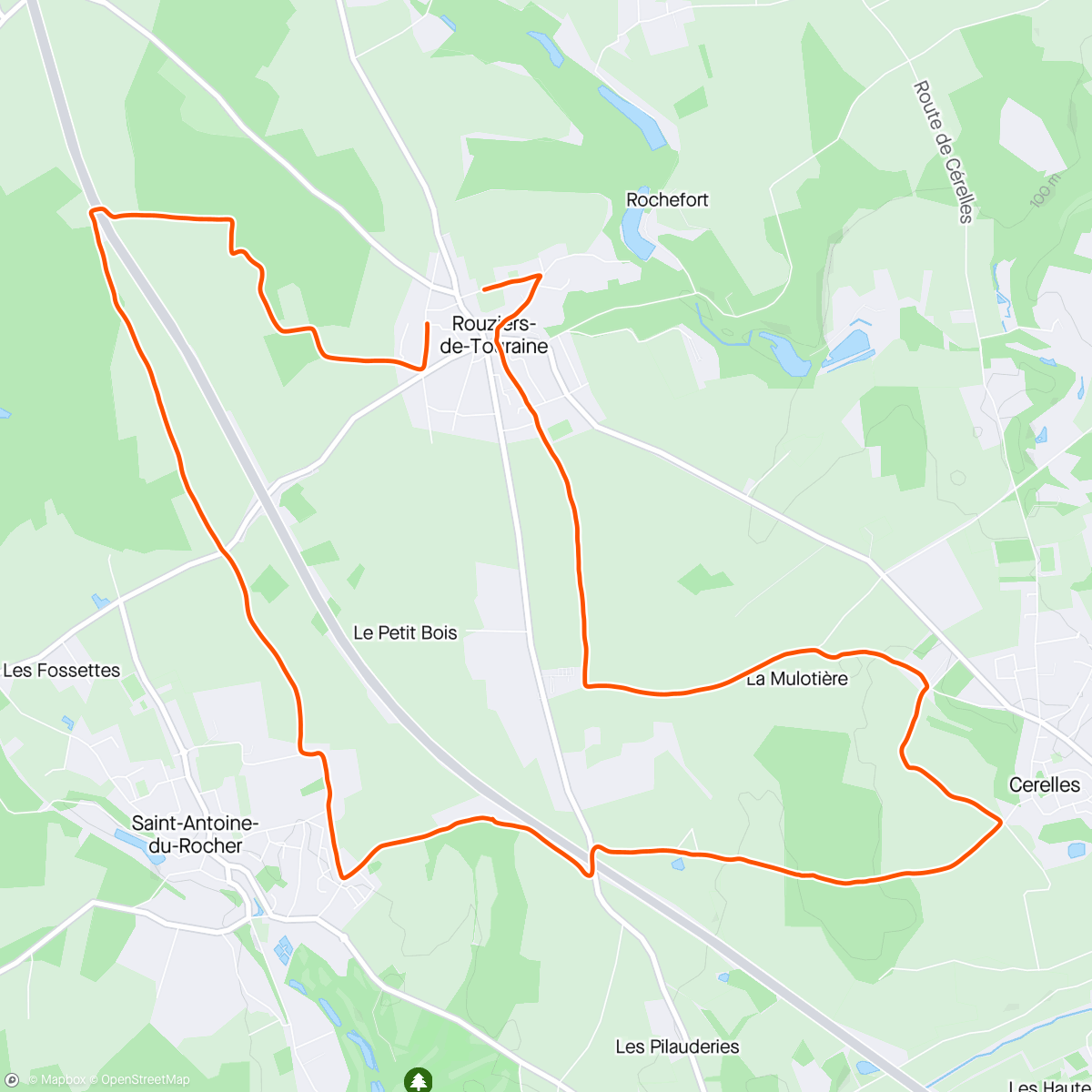 Map of the activity, Trail de tête de mule
