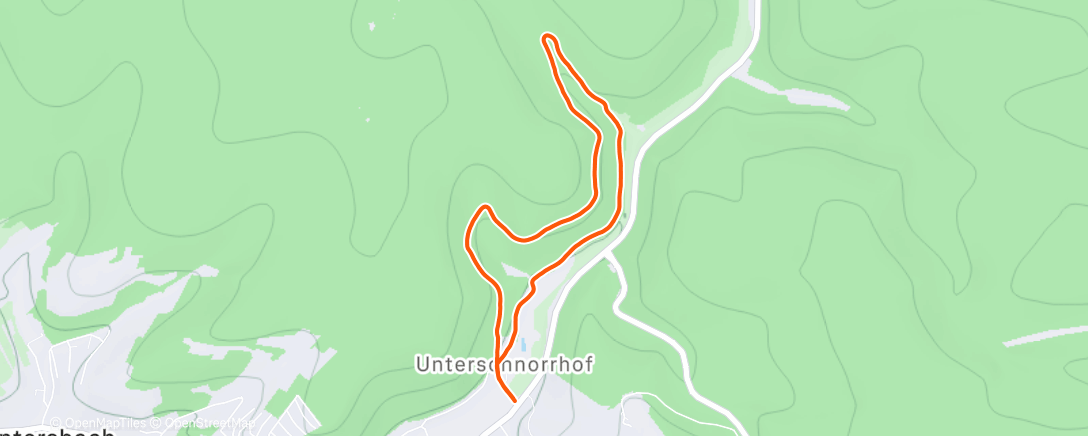 Map of the activity, Lunch Run