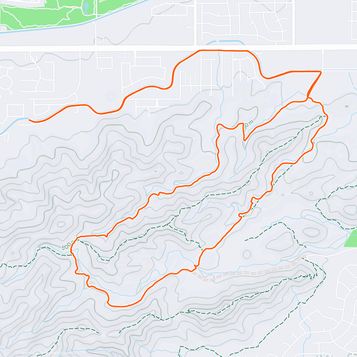 Map of the activity, Afternoon Mountain Bike Ride