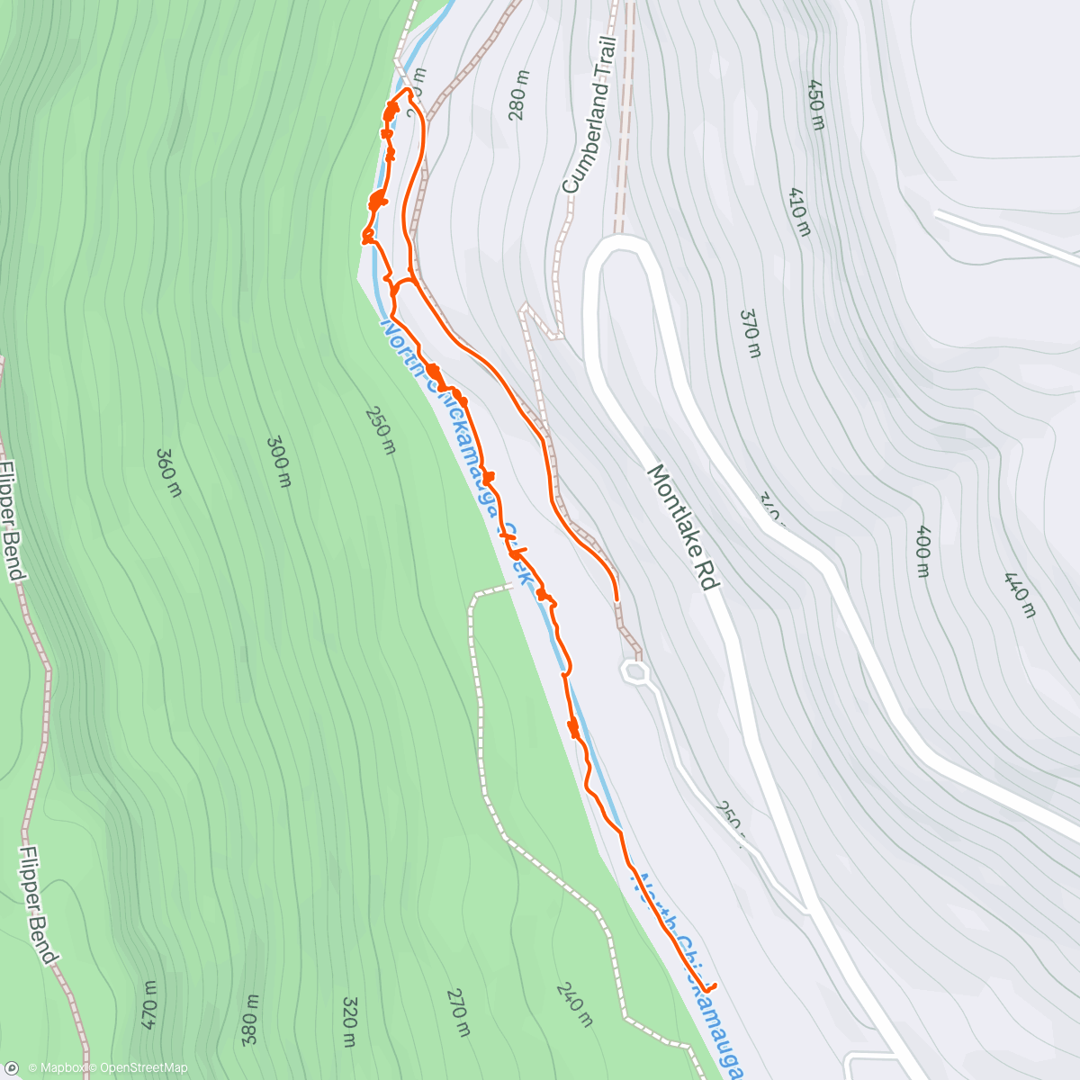 Map of the activity, North chick (Bowling alley)