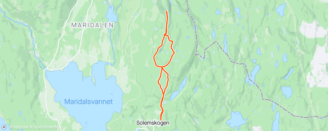 Mapa de la actividad, Barlindåsen med Rikke