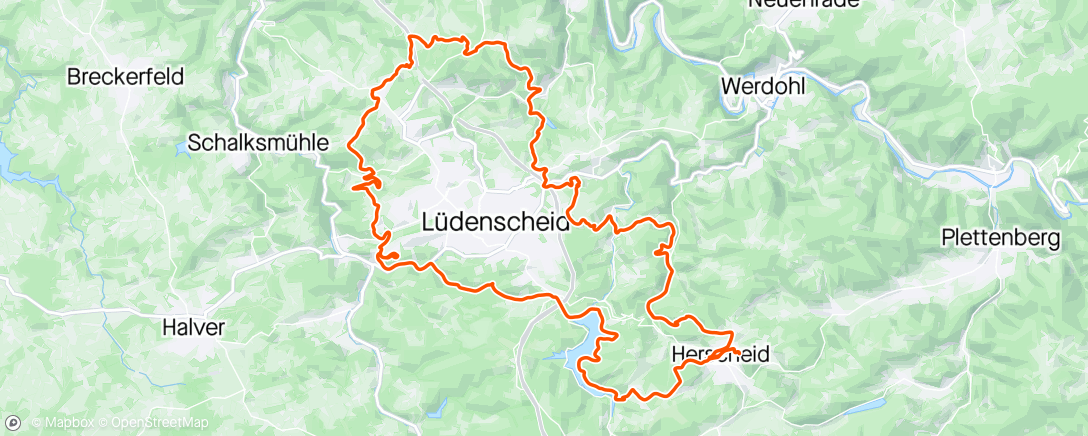 Mapa da atividade, Bike-MK Sonntagstour um Lüdenscheid drumrumrumrum...über Mesekendahl 🥳