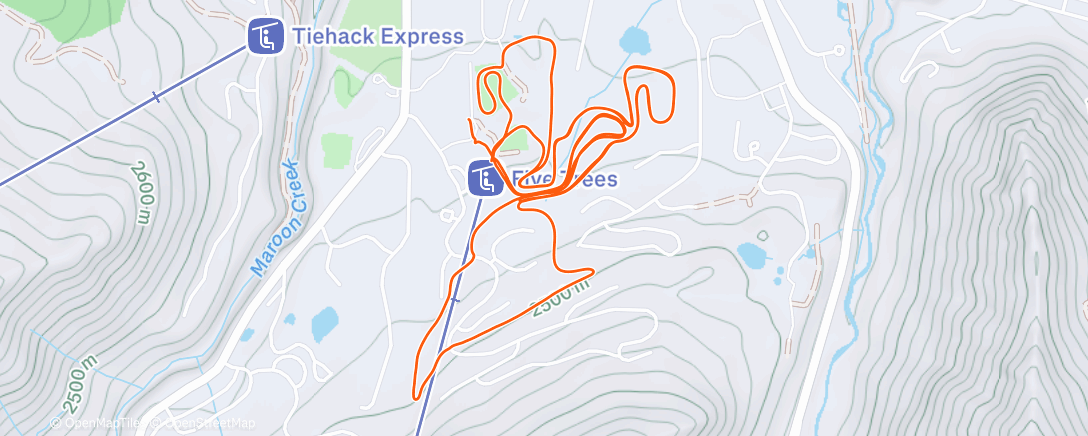 Map of the activity, Lunch Nordic Ski