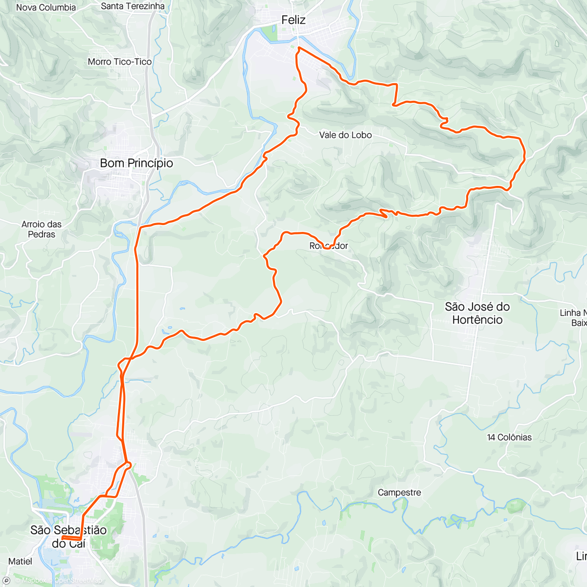 Map of the activity, Por do sol na montanha