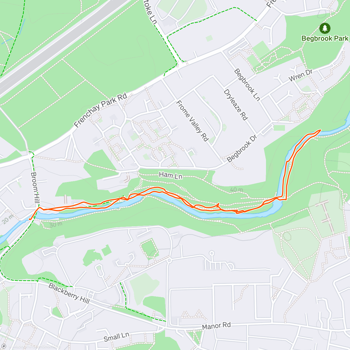 Map of the activity, Lunch walk