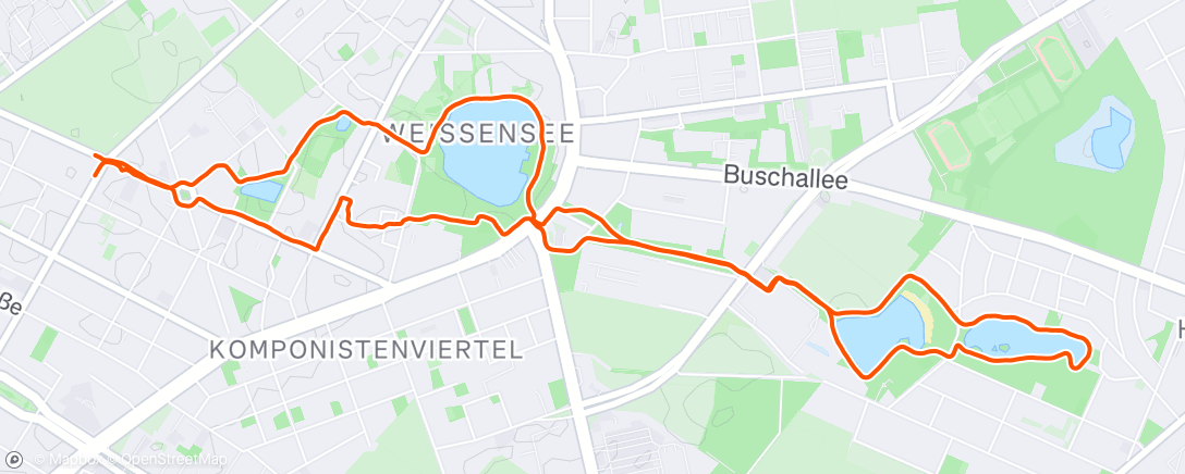 Map of the activity, Morning Run