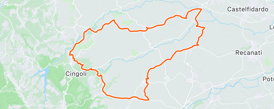 Карта физической активности (Pedalata pomeridiana)