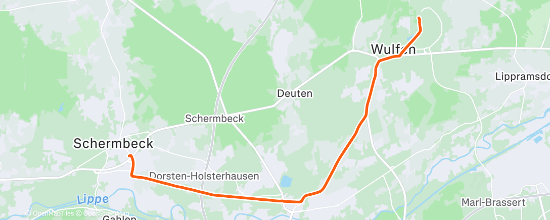 Map of the activity, Morning Ride