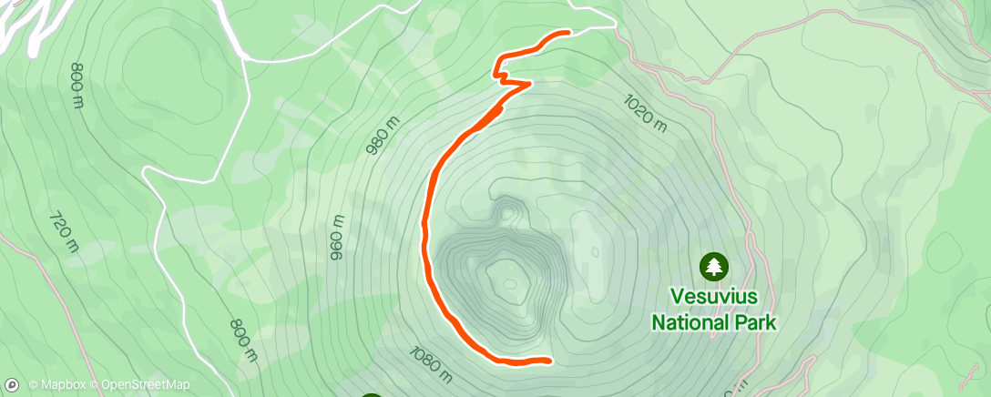 アクティビティ「Walk up and down Mount Vesuvius - windy and cold 🥶」の地図