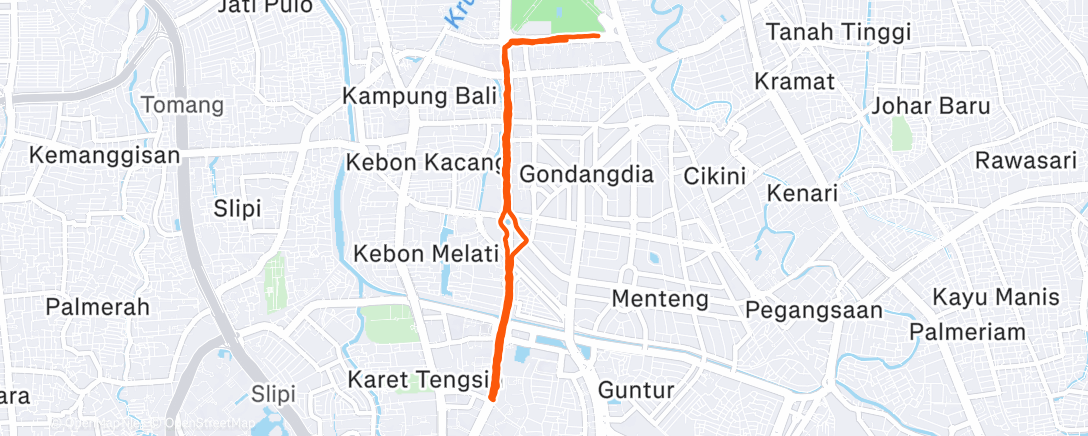 Map of the activity, Berjalan Pagi