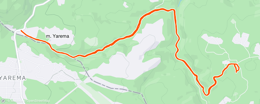 Map of the activity, Evening Trail Run