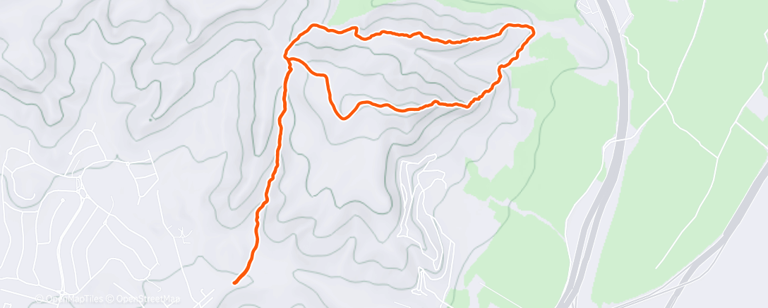 Map of the activity, Carrera de montaña matutina