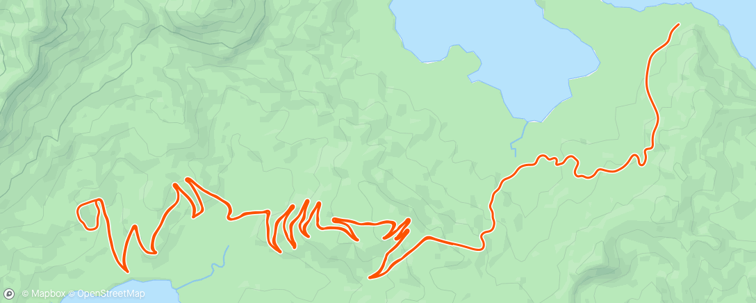 Mapa da atividade, Zwift - Road to Sky in Watopia